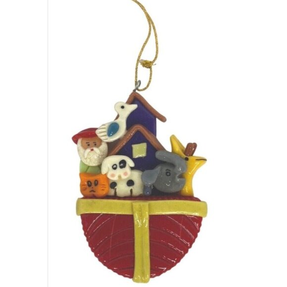 Vintage Salt & Bread Dough Christmas Ornament Holiday Lot of 7 Santa Angel Soldi - Picture 4 of 12